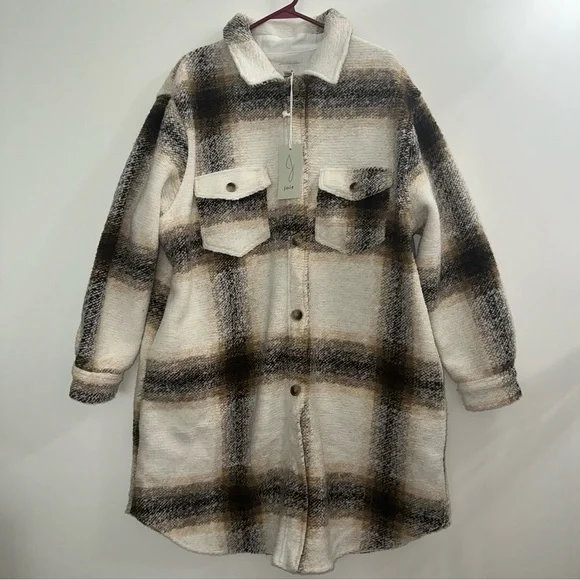 JOIE Plaid Shacket - Picture 3 of 5
